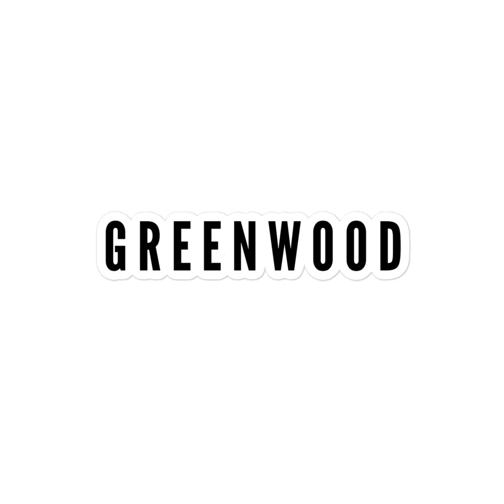 Greenwood Bubble-free Stickers