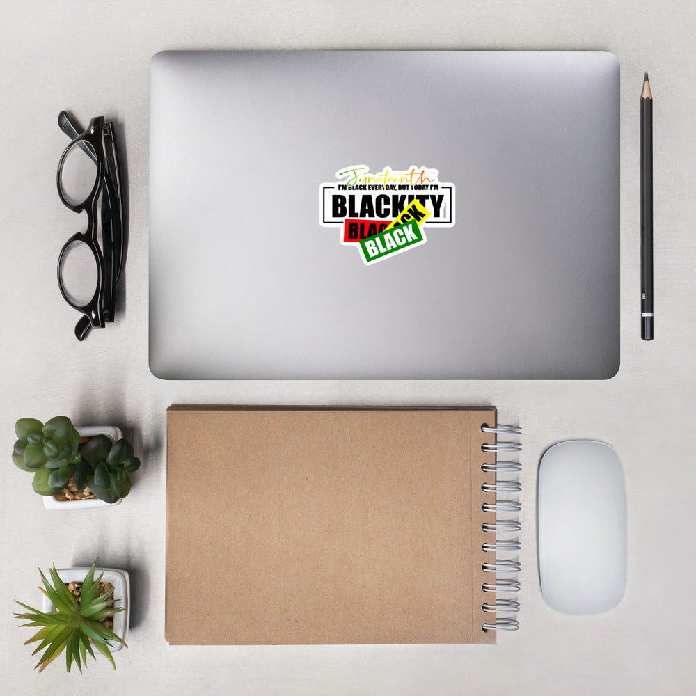 Juneteenth Black Black Bubble-free Stickers