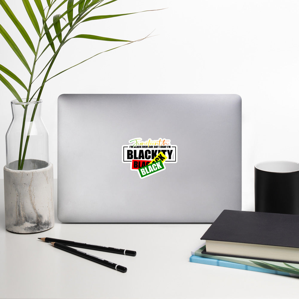 Juneteenth Black Black Bubble-free Stickers