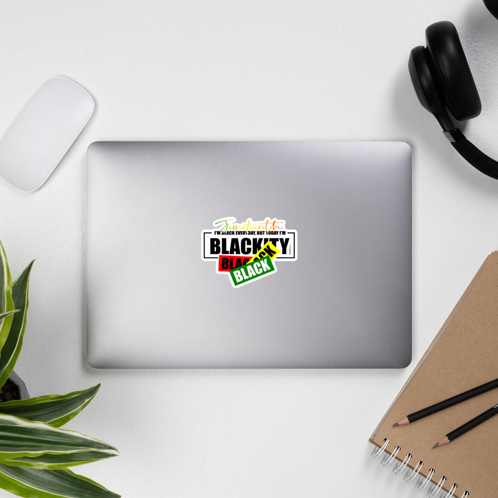 Juneteenth Black Black Bubble-free Stickers