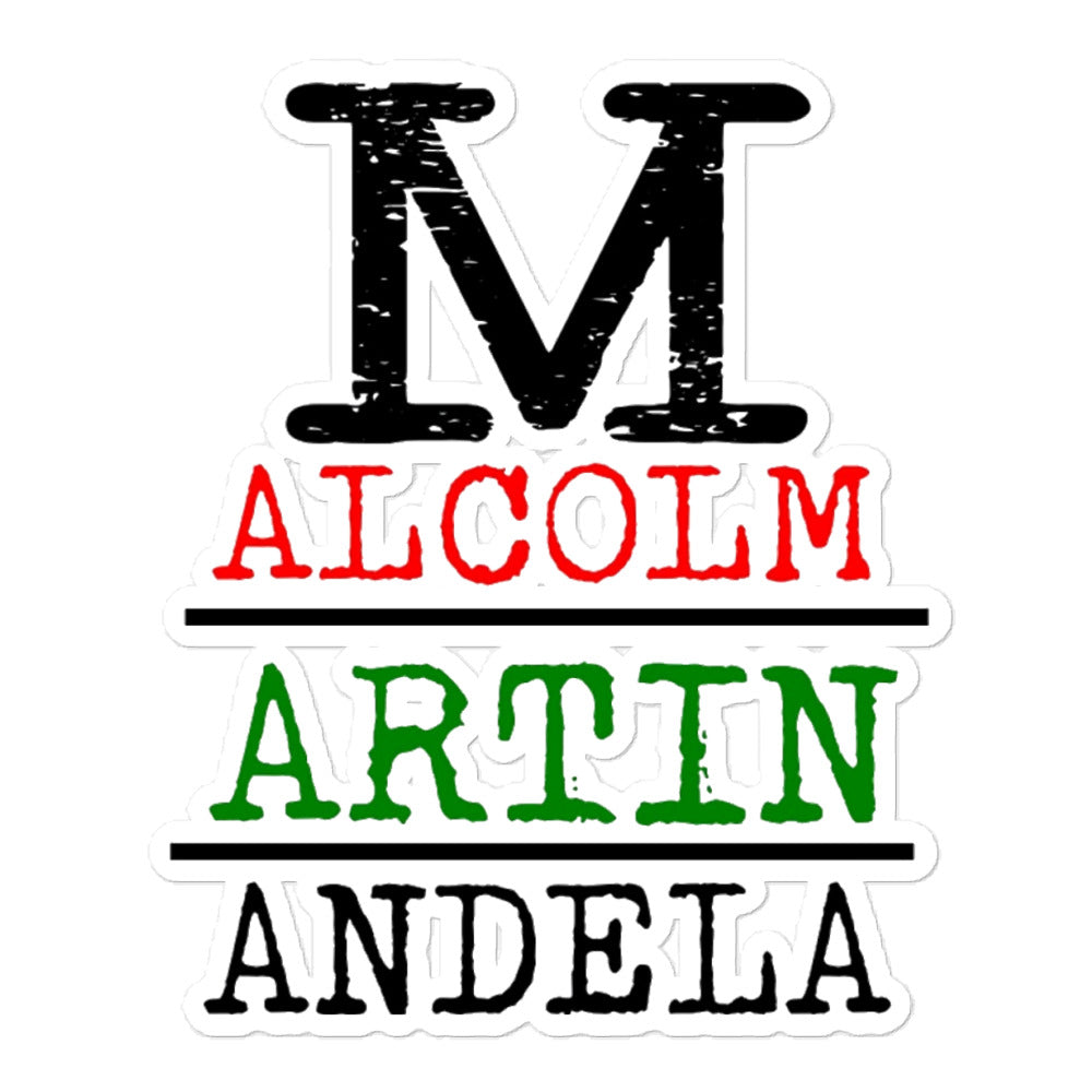 Malcolm Martin Mandela Bubble-free Stickers