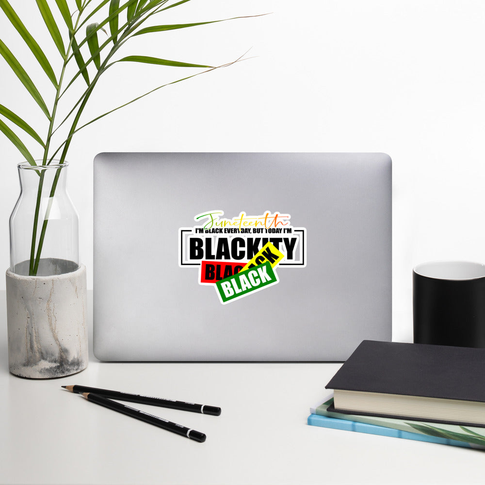 Juneteenth Black Black Bubble-free Stickers