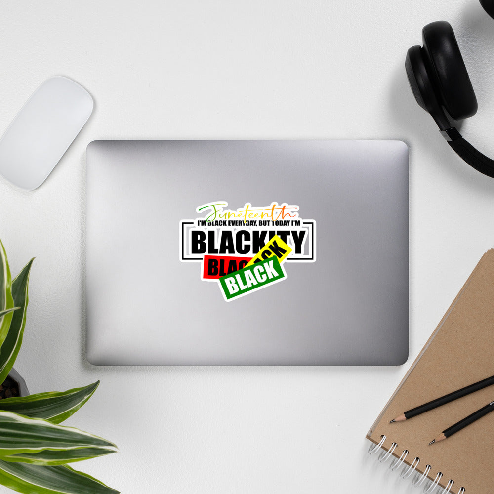 Juneteenth Black Black Bubble-free Stickers