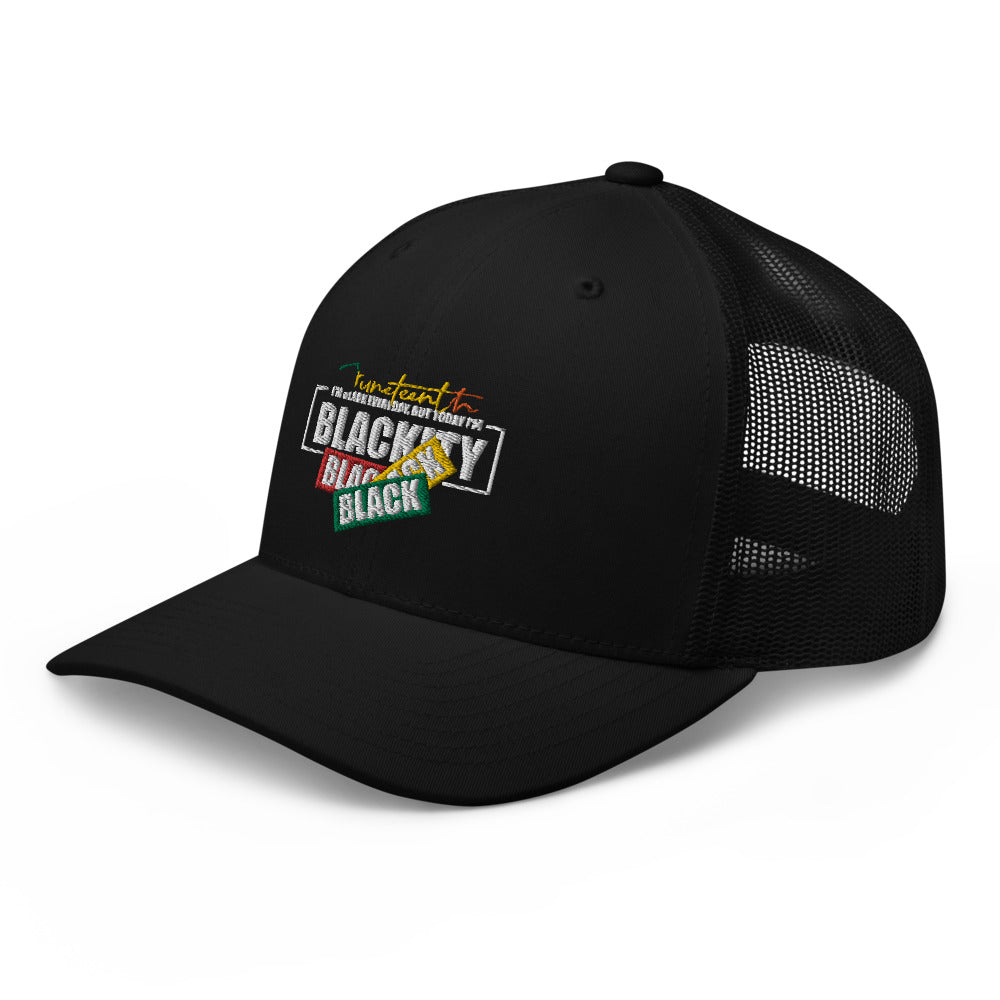 Juneteenth Black Black Trucker Hat