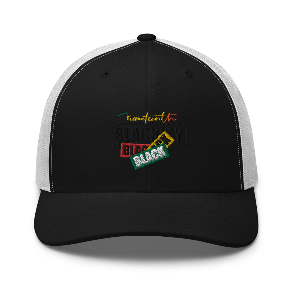 Juneteenth Black Black Trucker Hat