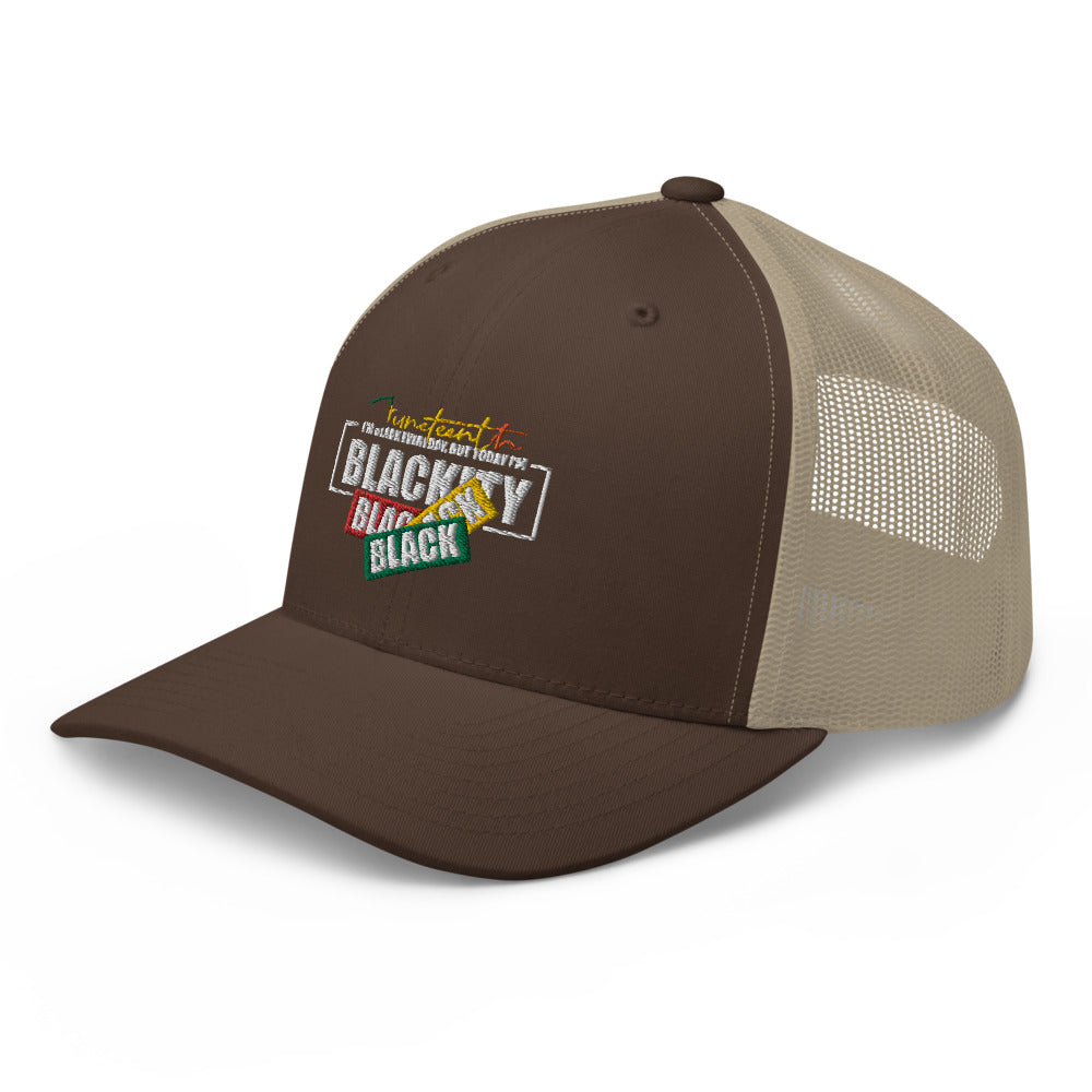 Juneteenth Black Black Trucker Hat