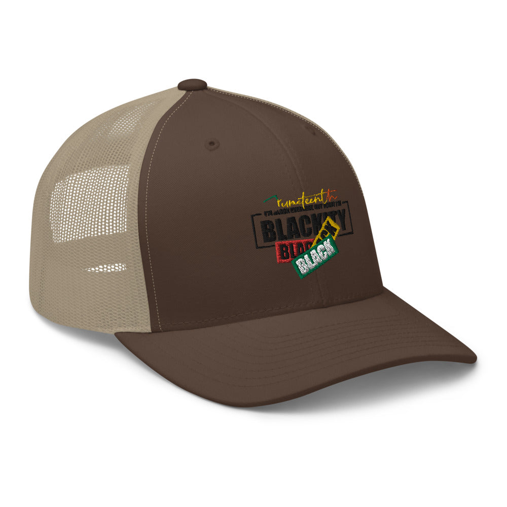 Juneteenth Black Black Trucker Hat