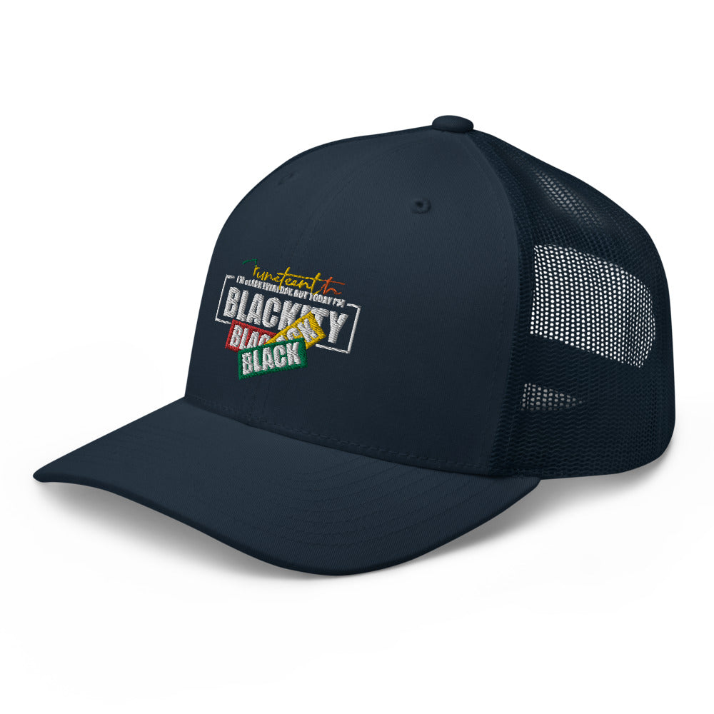 Juneteenth Black Black Trucker Hat
