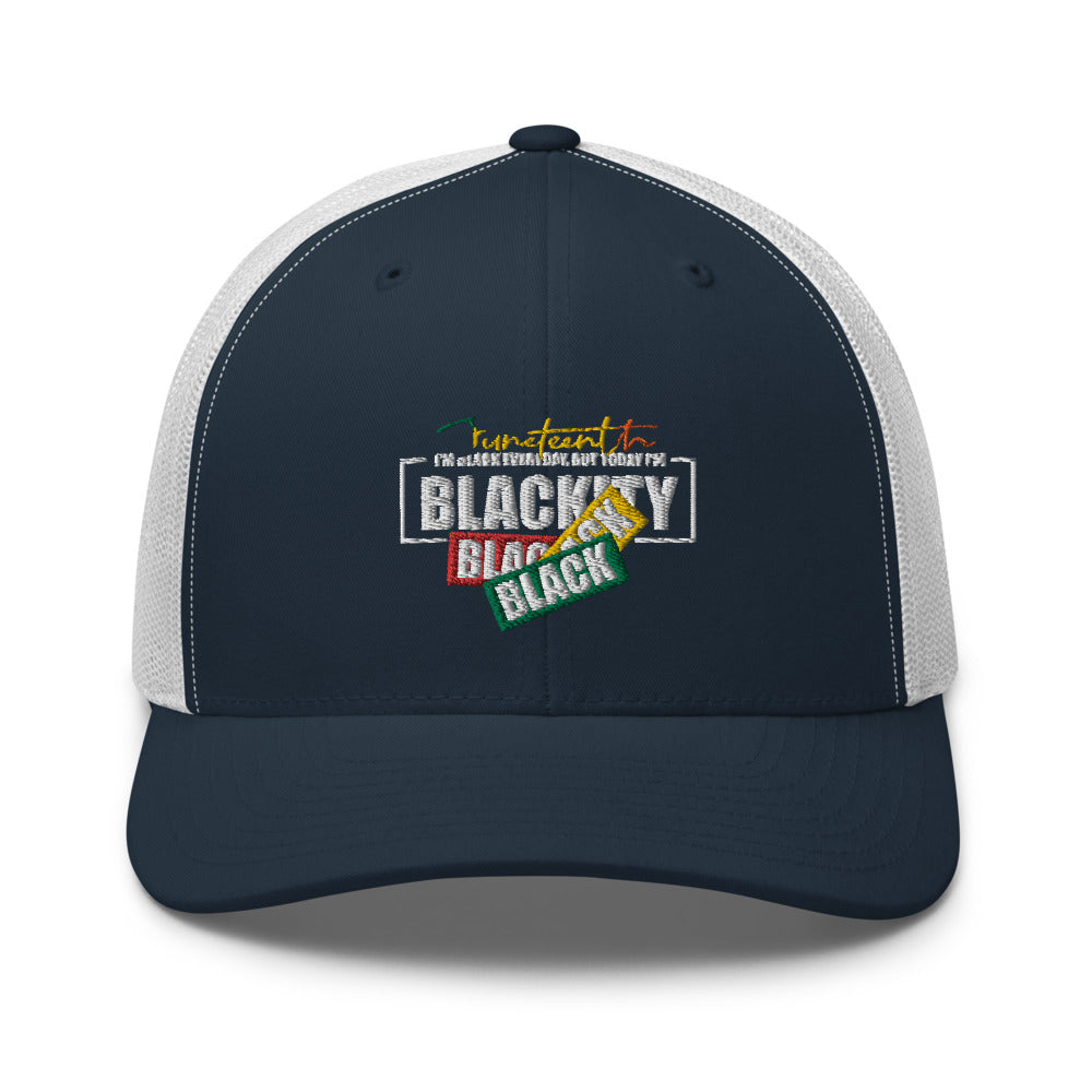 Juneteenth Black Black Trucker Hat