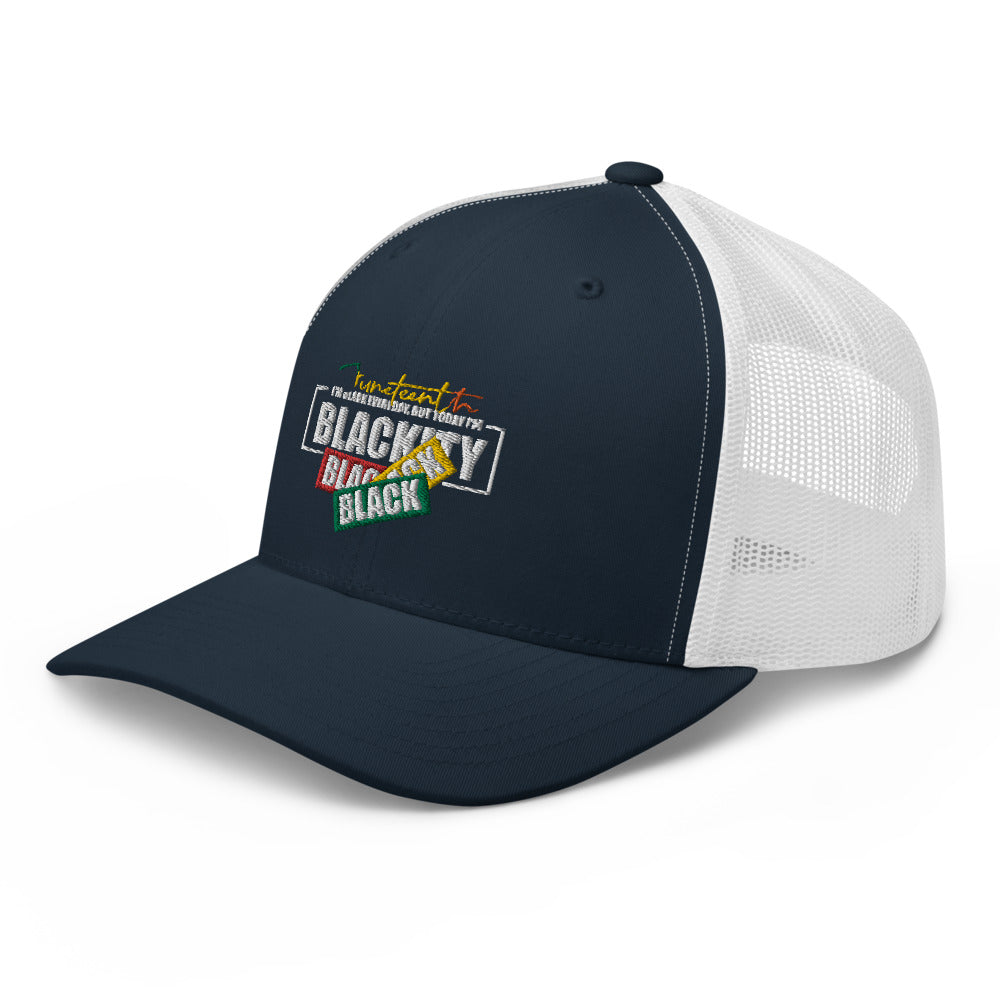 Juneteenth Black Black Trucker Hat