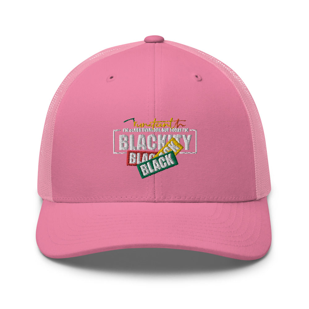 Juneteenth Black Black Trucker Hat