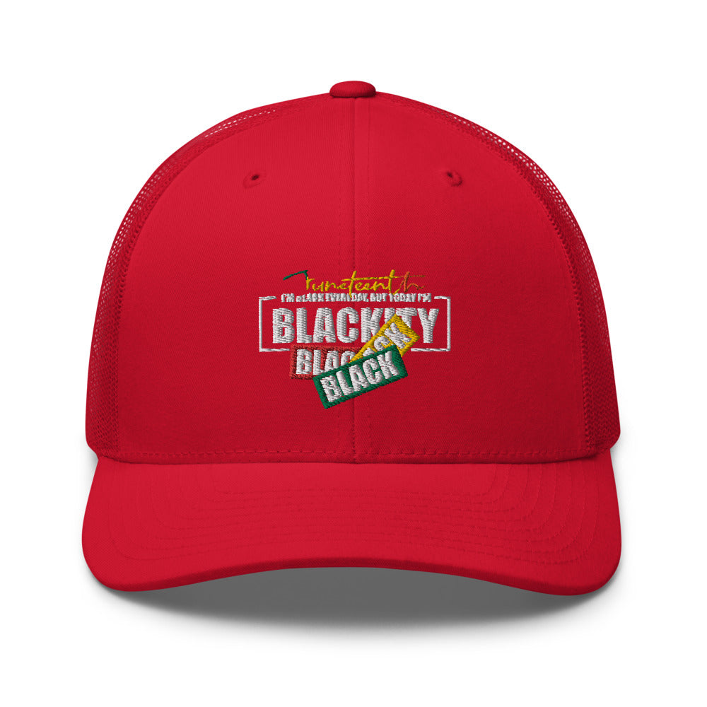 Juneteenth Black Black Trucker Hat