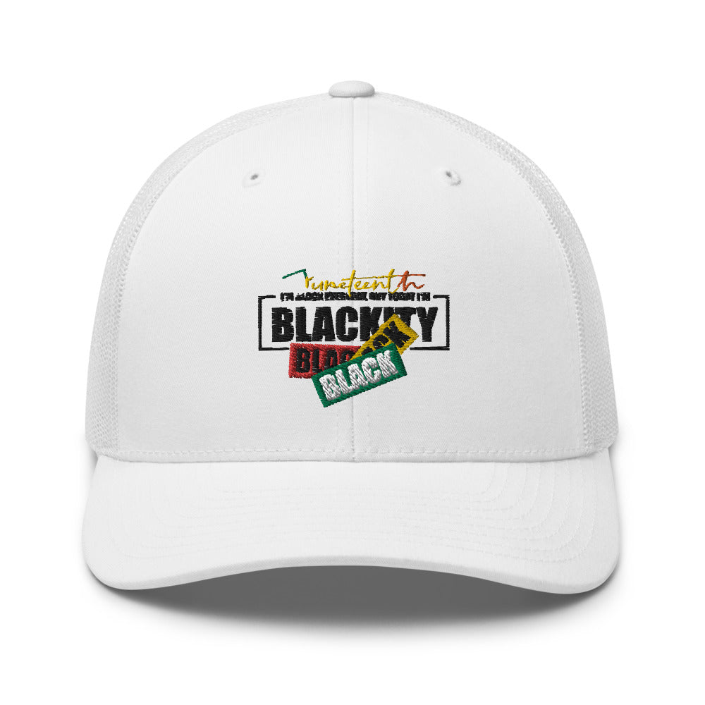 Juneteenth Black Black Trucker Hat