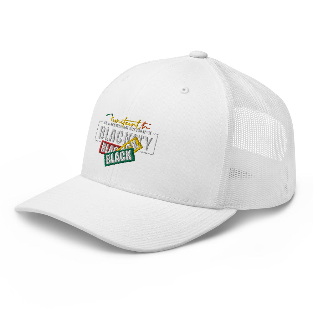 Juneteenth Black Black Trucker Hat