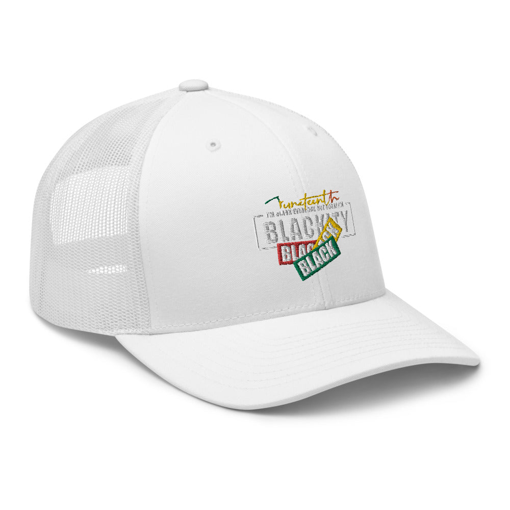 Juneteenth Black Black Trucker Hat