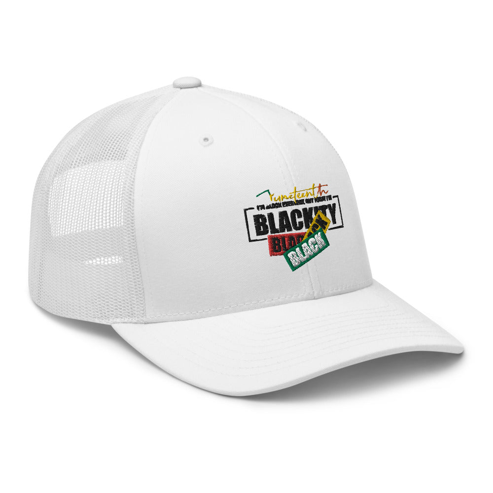 Juneteenth Black Black Trucker Hat