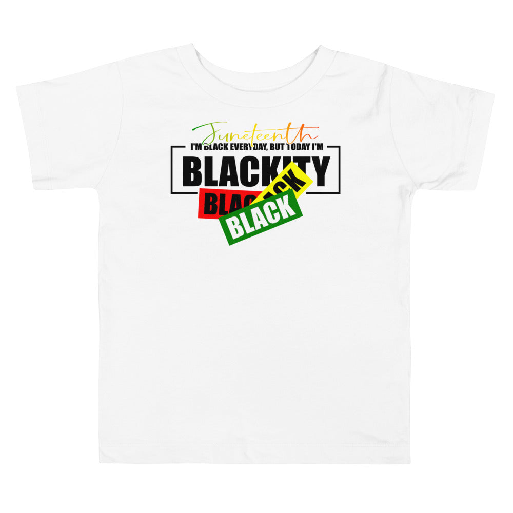 Juneteenth Black Black Premium Soft Unisex Toddler Tee