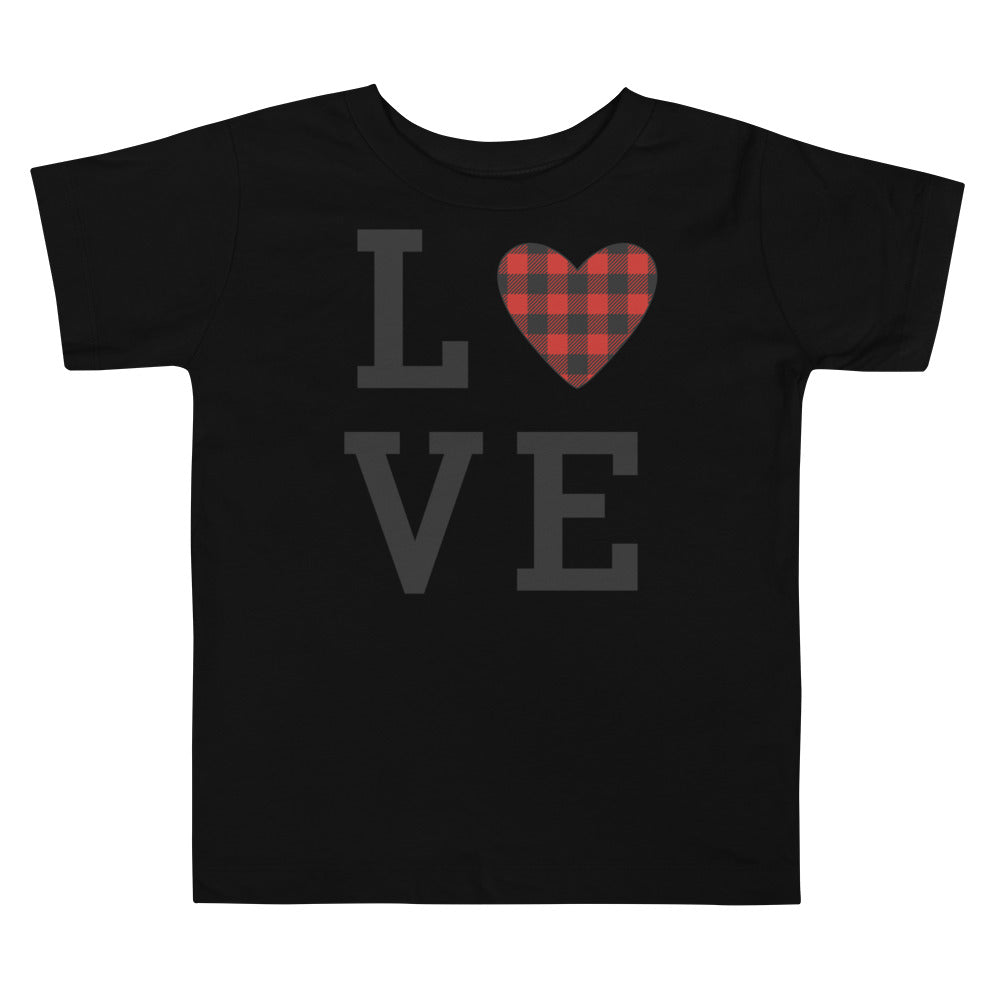 Plaid Love Premium Soft Toddler Tee