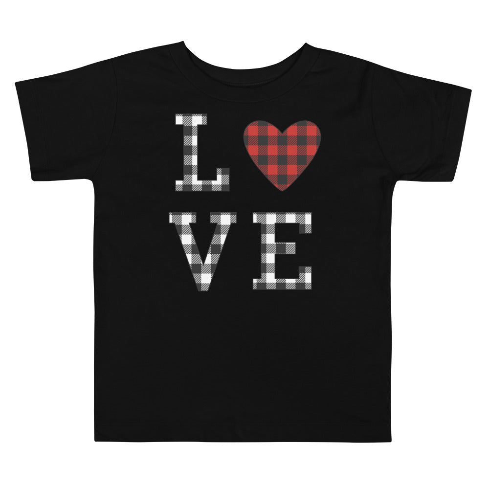 Plaid Love Premium Soft Toddler Tee