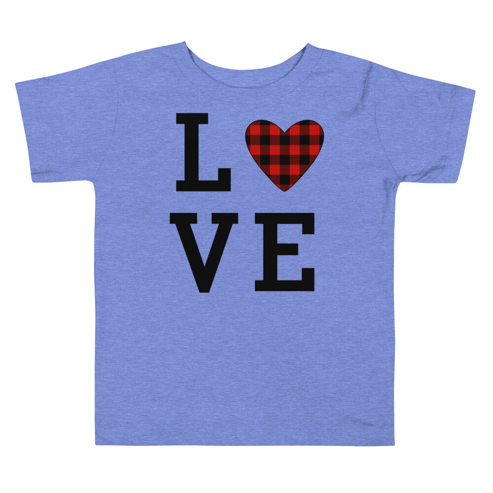 Plaid Love Premium Soft Toddler Tee