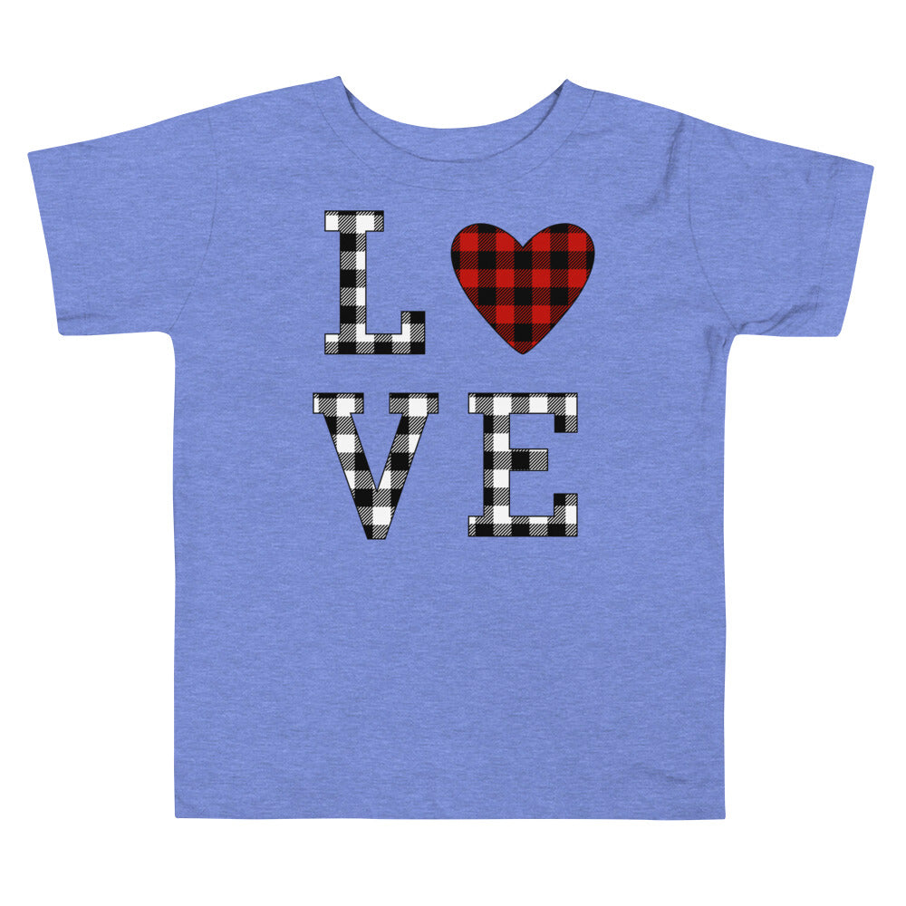 Plaid Love Premium Soft Toddler Tee