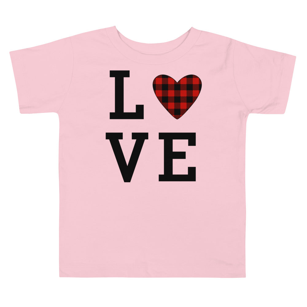 Plaid Love Premium Soft Toddler Tee
