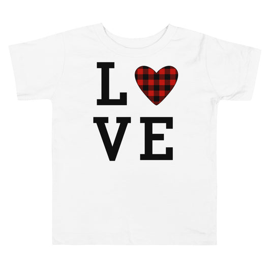 Plaid Love Premium Soft Toddler Tee