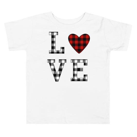 Plaid Love Premium Soft Toddler Tee