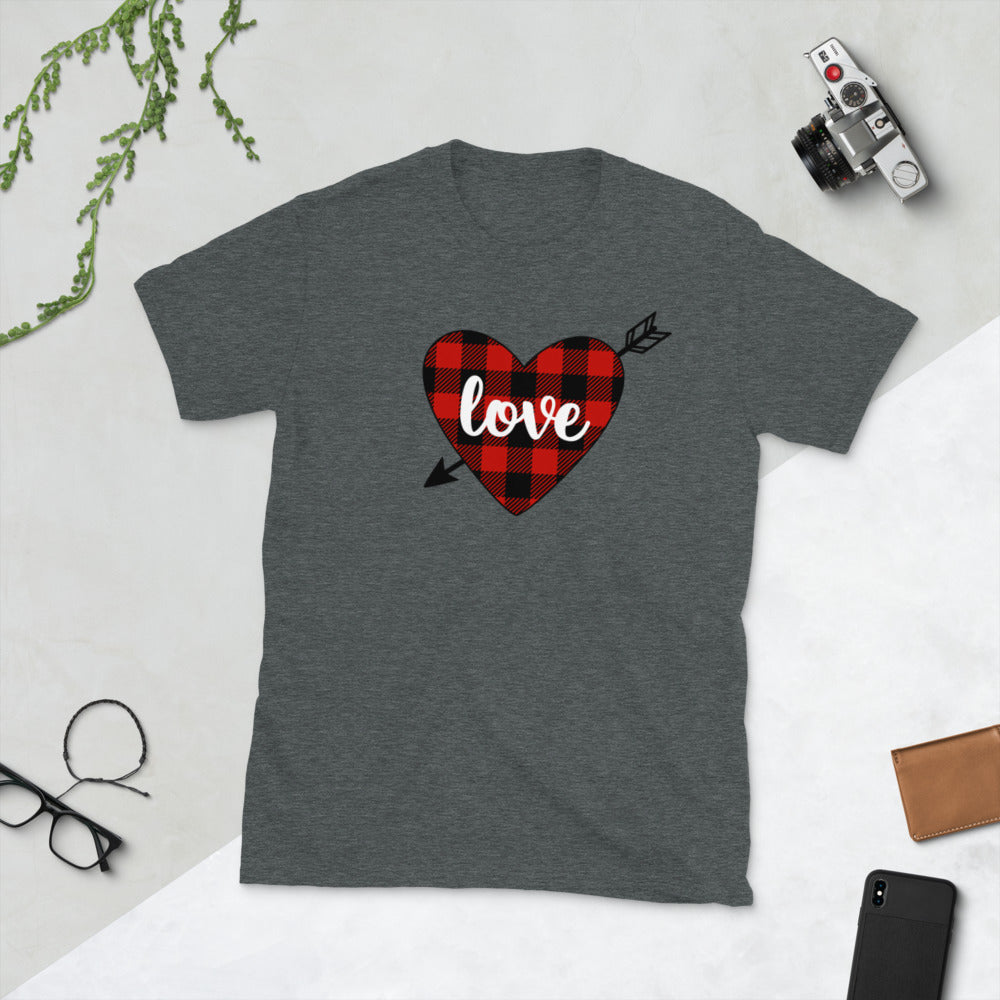 Plaid Heart Softstyle Unisex Tee