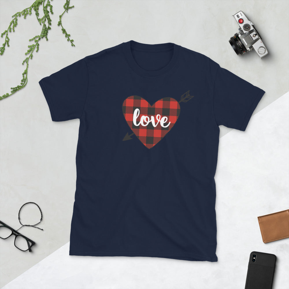 Plaid Heart Softstyle Unisex Tee