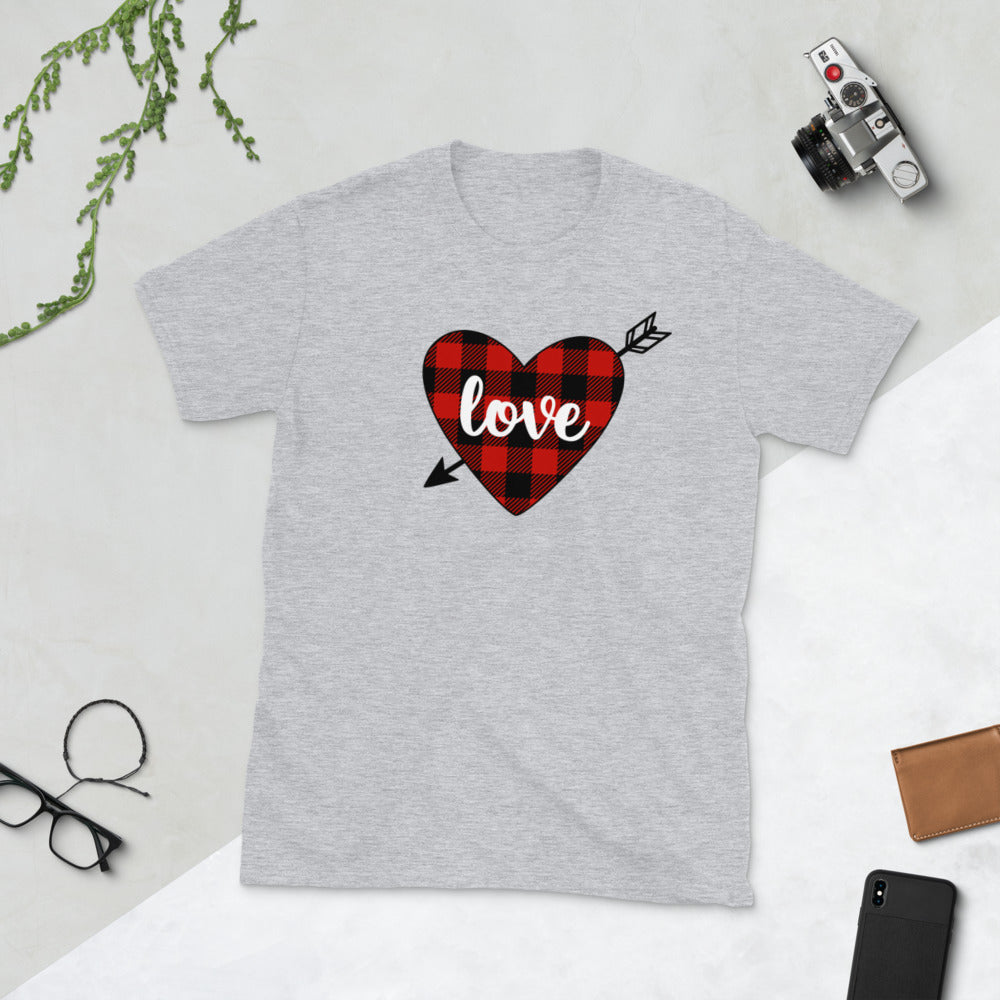 Plaid Heart Softstyle Unisex Tee