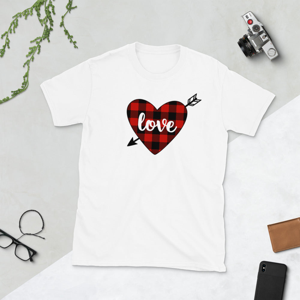 Plaid Heart Softstyle Unisex Tee