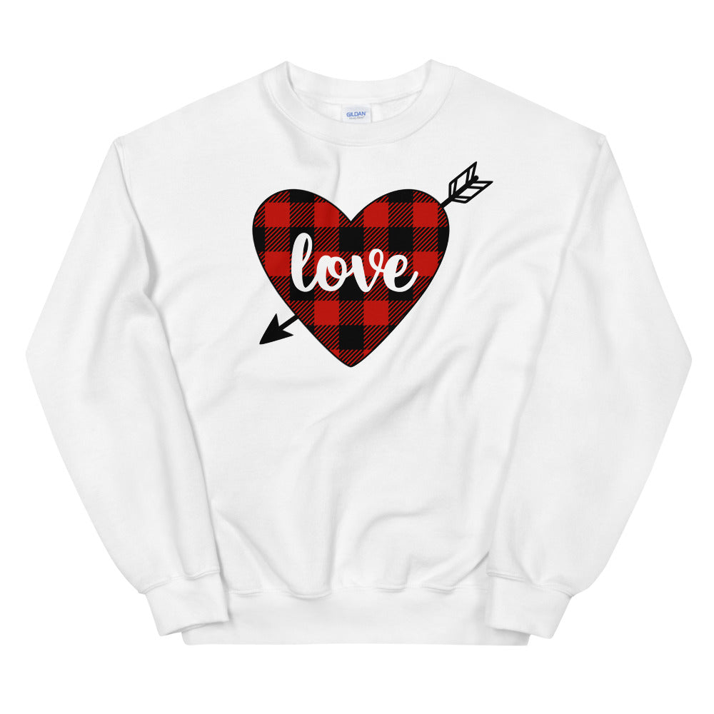 Love Plaid Heart Unisex Sweatshirt
