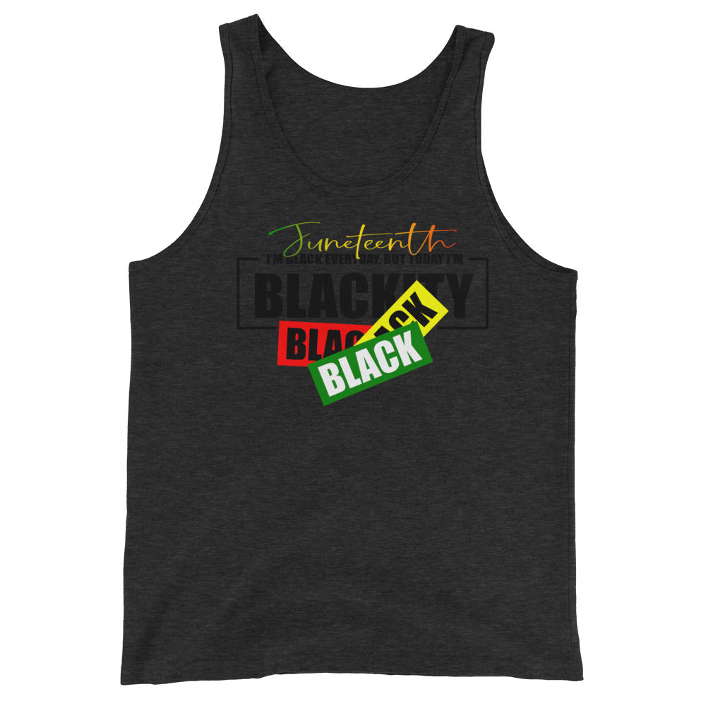 Juneteenth Black Black Premium Unisex Tank Top