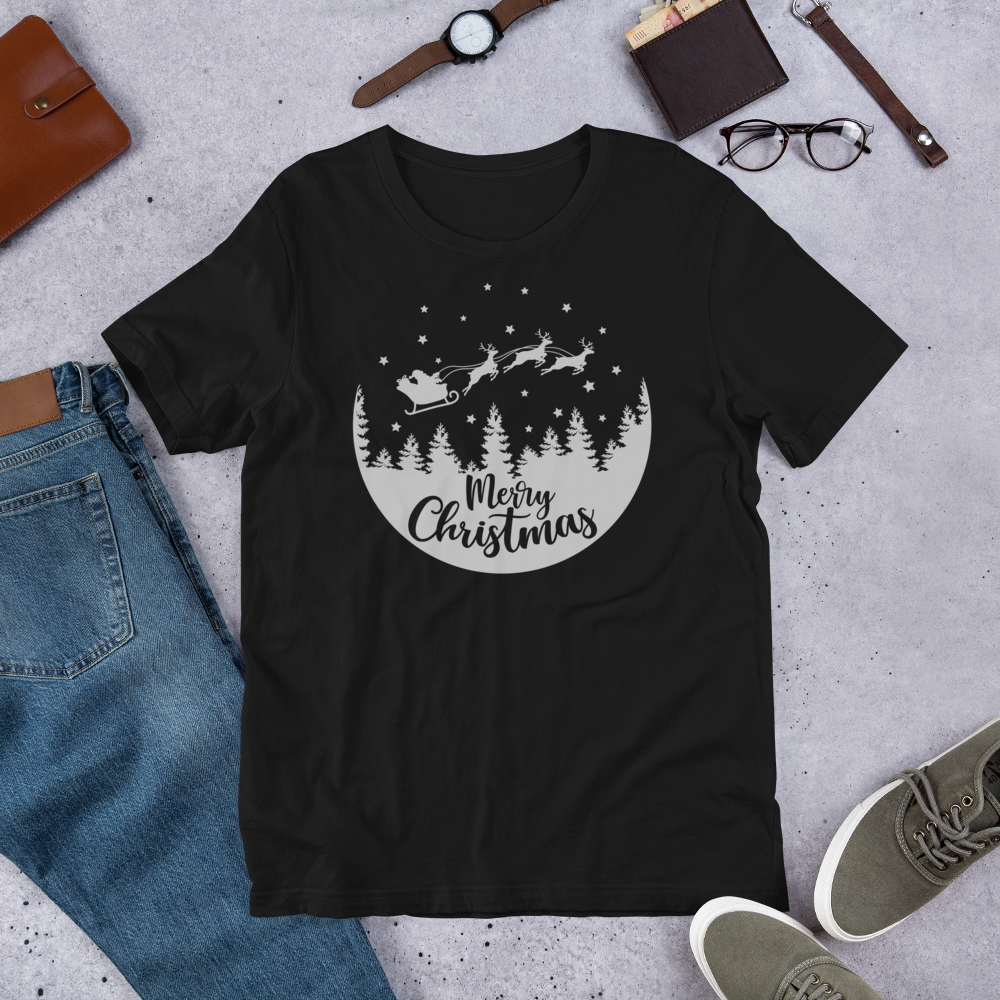 Merry Christmas Reindeer Premium Soft Unisex Tee