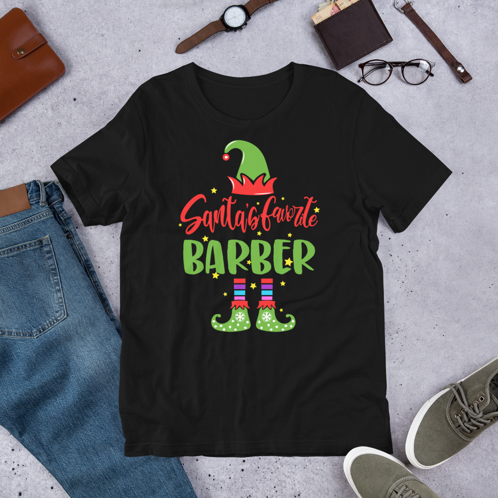 Santa's Favorite Barber Premium Soft Unisex Tee
