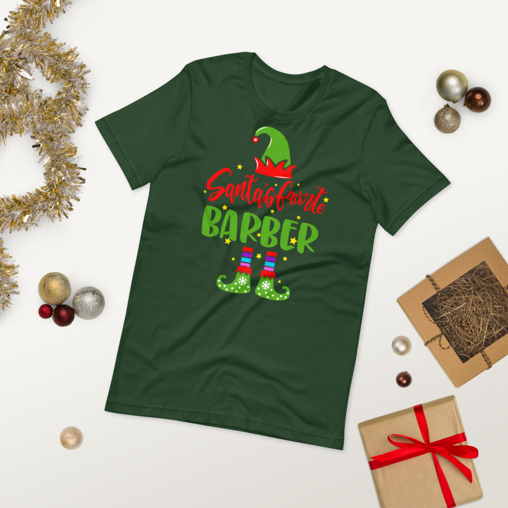 Santa's Favorite Barber Premium Soft Unisex Tee