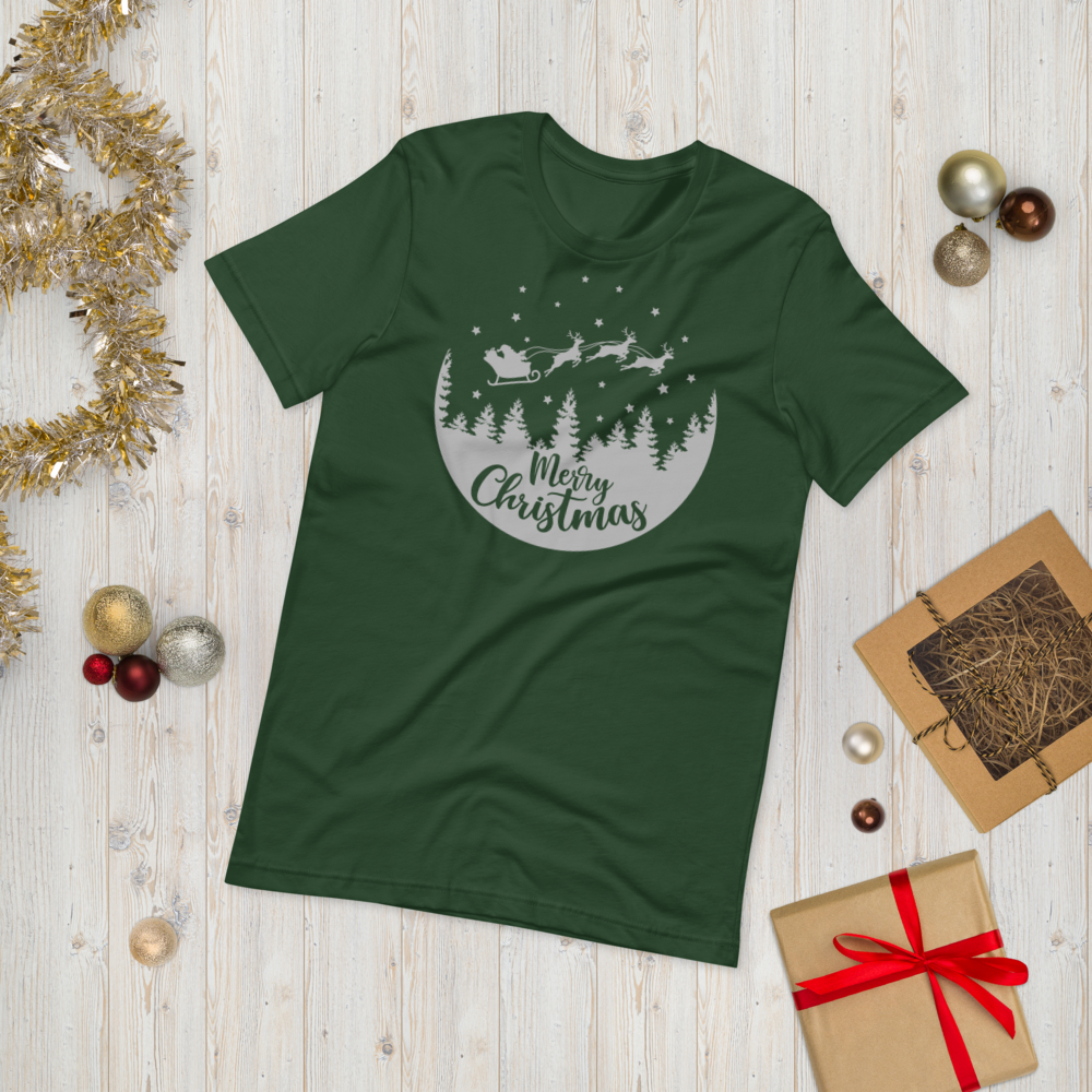 Merry Christmas Reindeer Premium Soft Unisex Tee