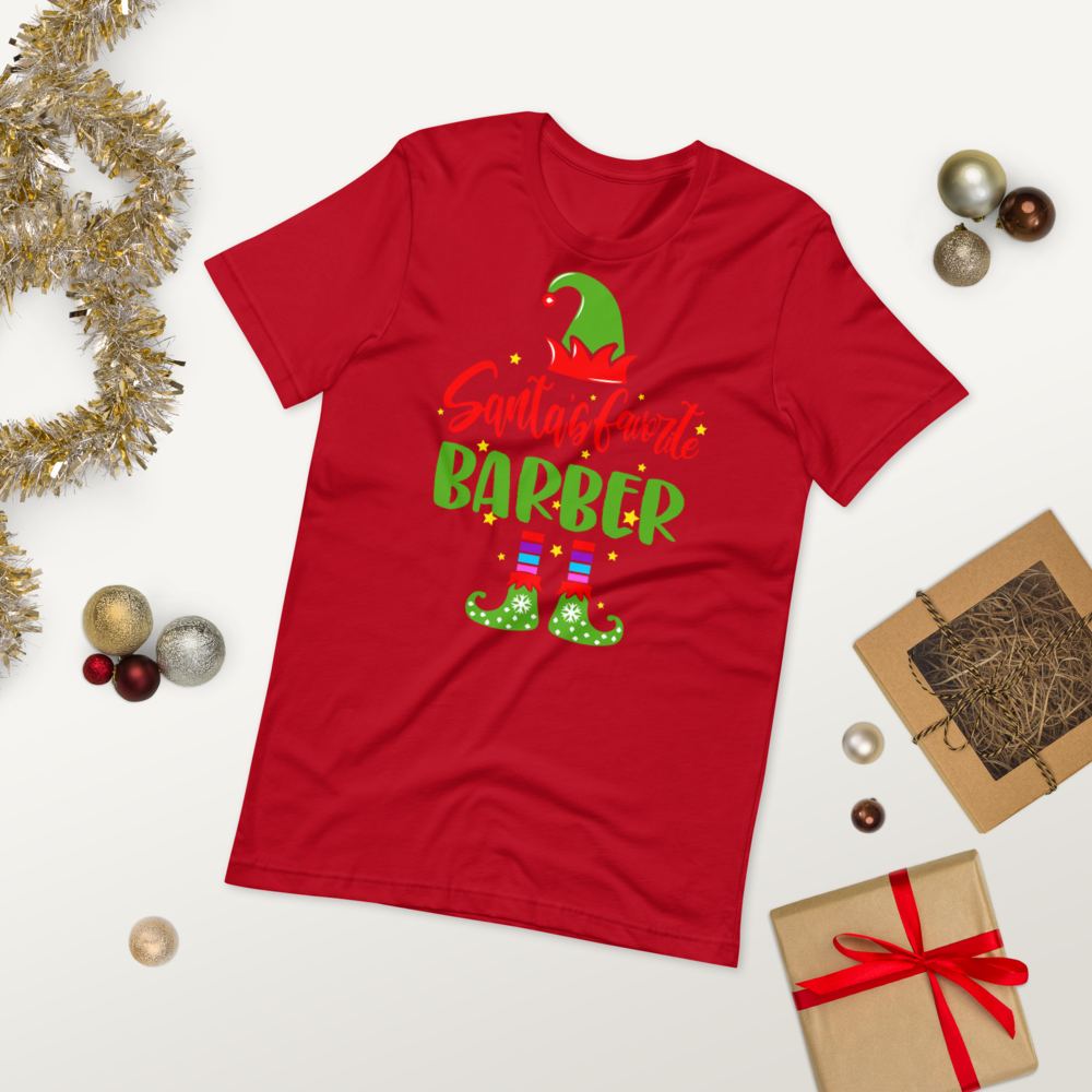 Santa's Favorite Barber Premium Soft Unisex Tee