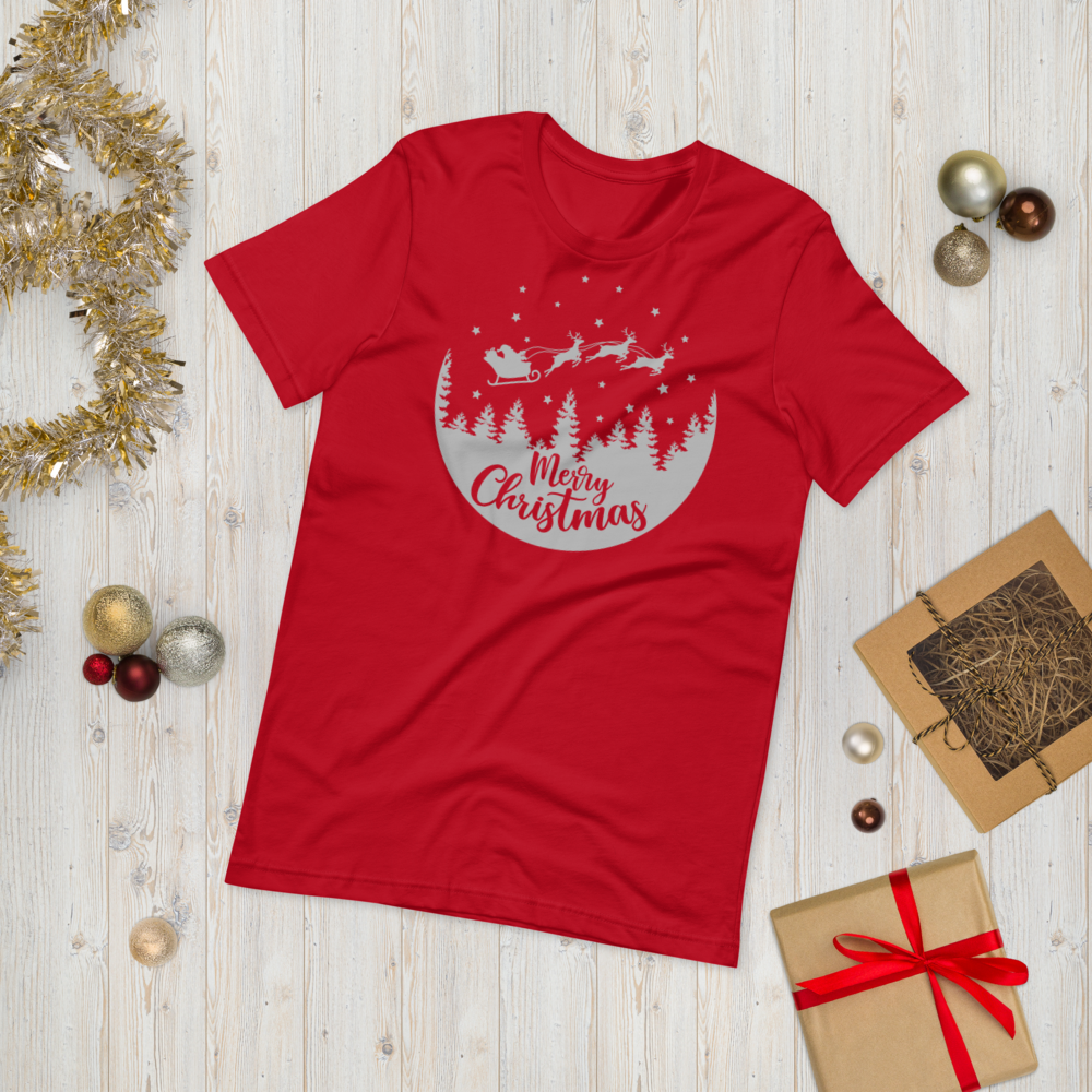 Merry Christmas Reindeer Premium Soft Unisex Tee