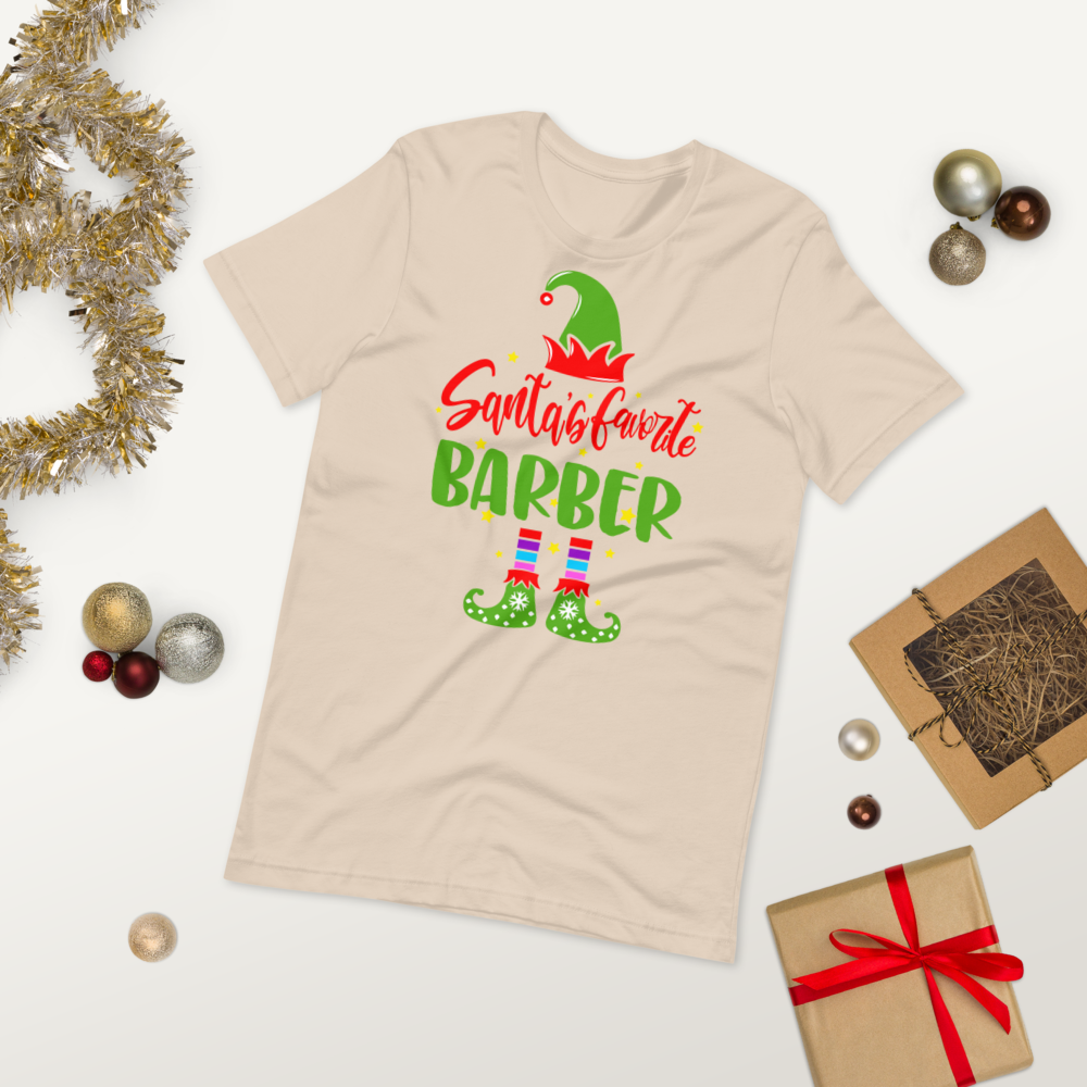 Santa's Favorite Barber Premium Soft Unisex Tee