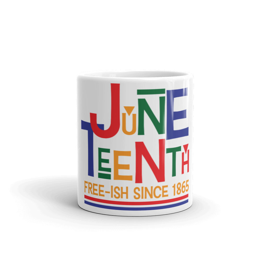 Juneteenth White Glossy Mug
