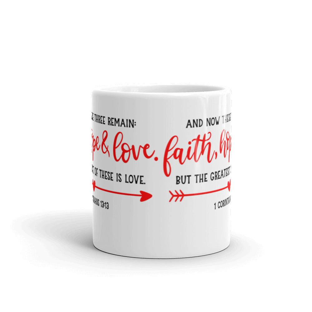 Faith Hope & Love Glossy Mug
