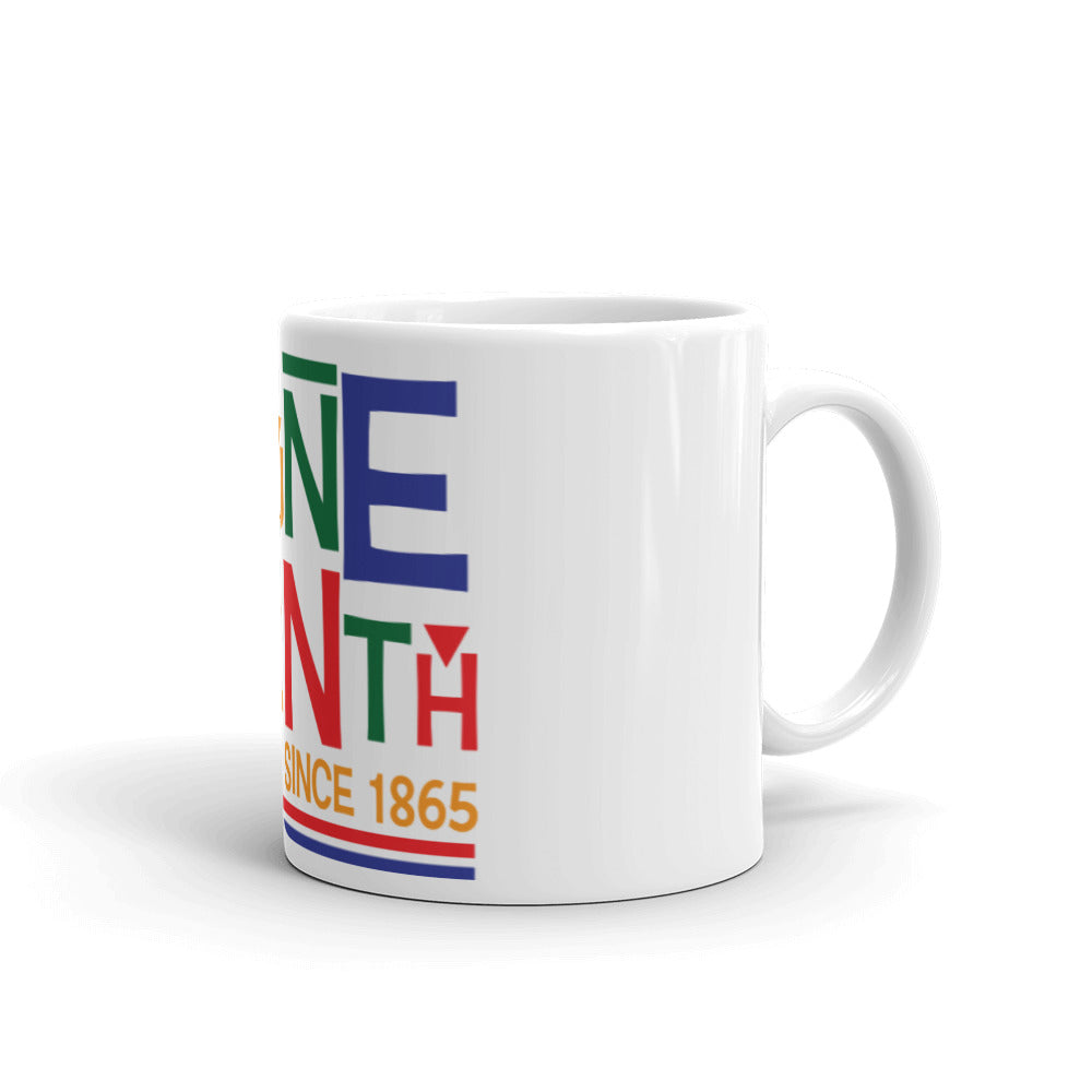Juneteenth White Glossy Mug