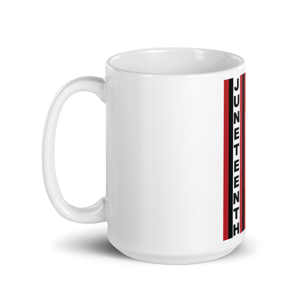 Juneteenth Flag White Glossy Mug
