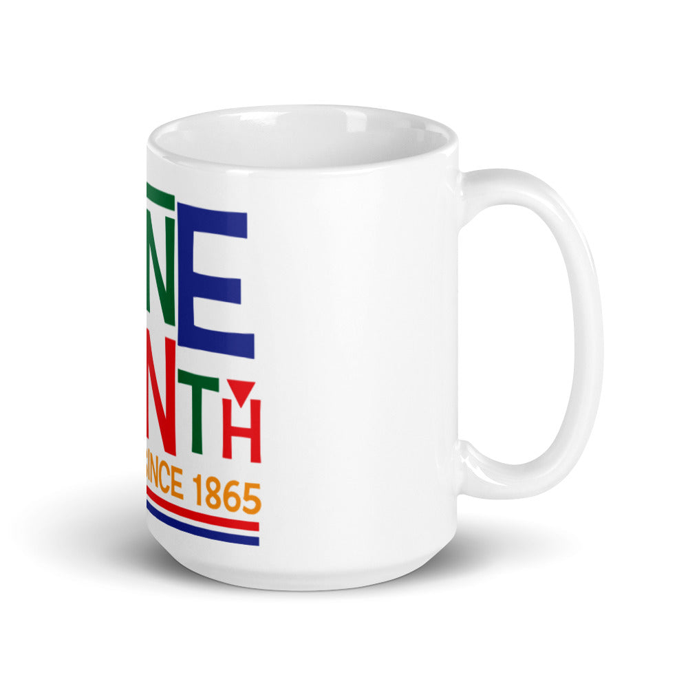 Juneteenth White Glossy Mug