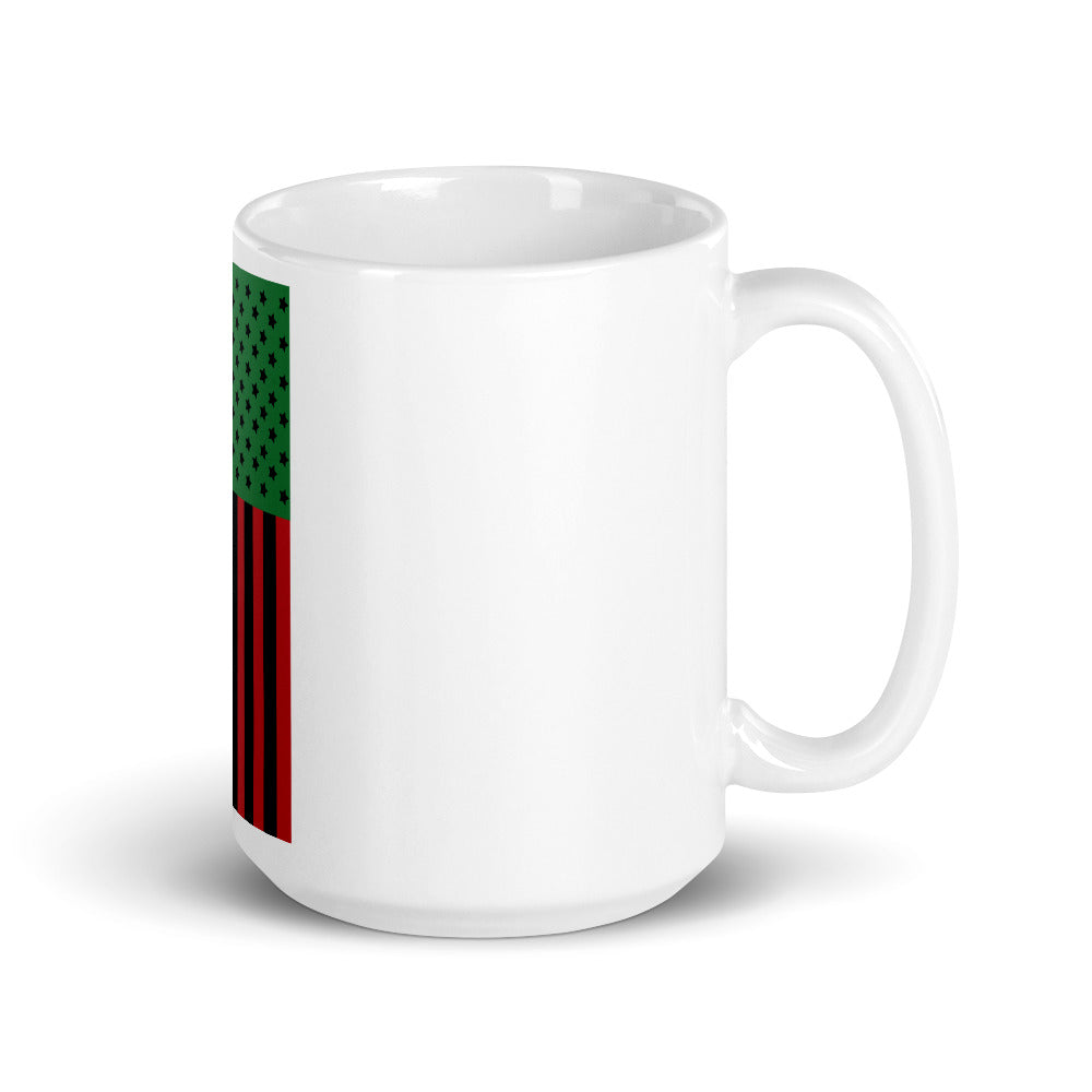 Juneteenth Flag White Glossy Mug