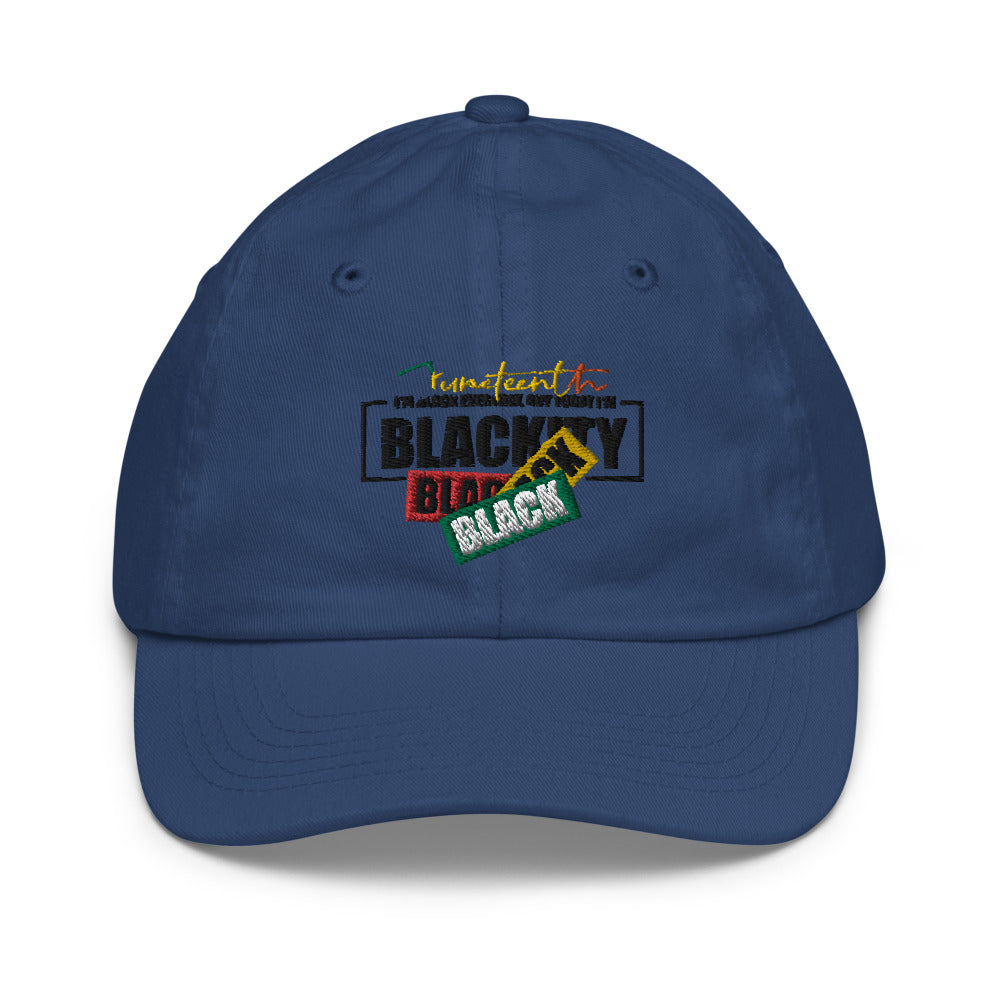Youth Juneteenth Black Black Baseball Hat