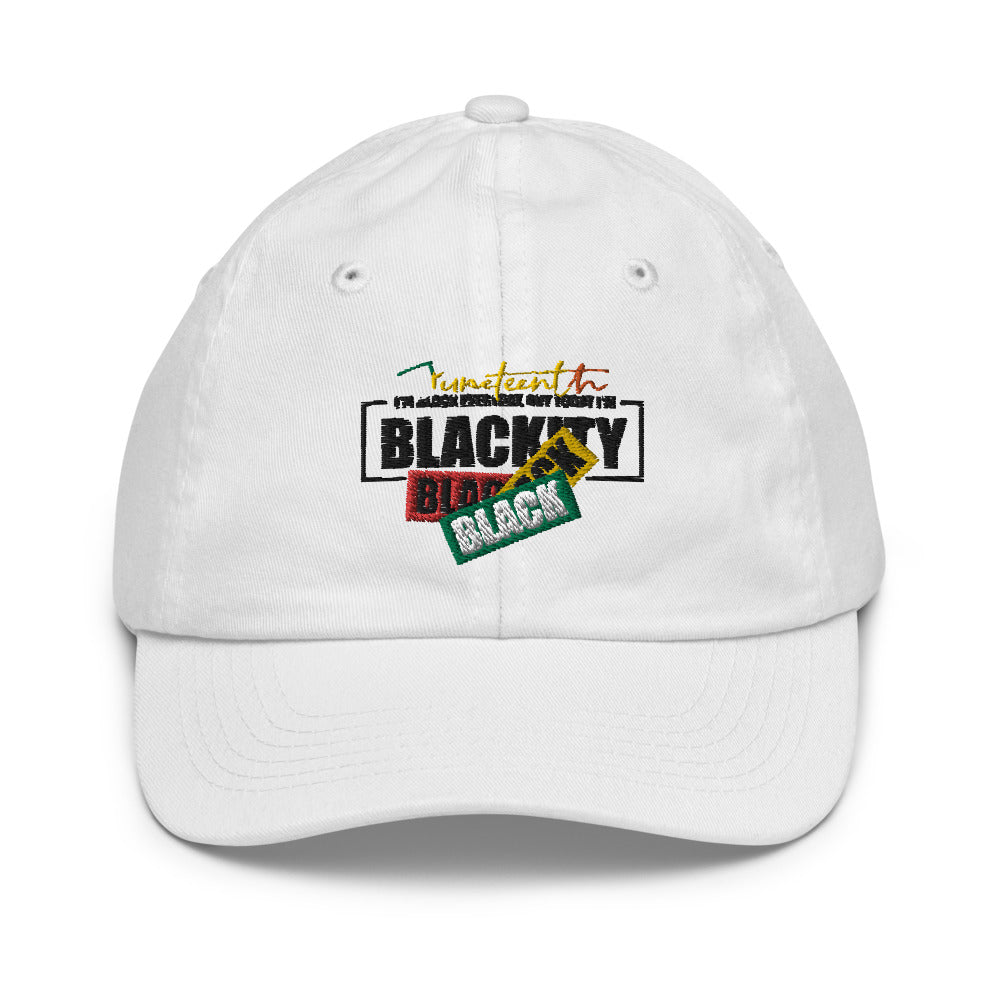 Youth Juneteenth Black Black Baseball Hat