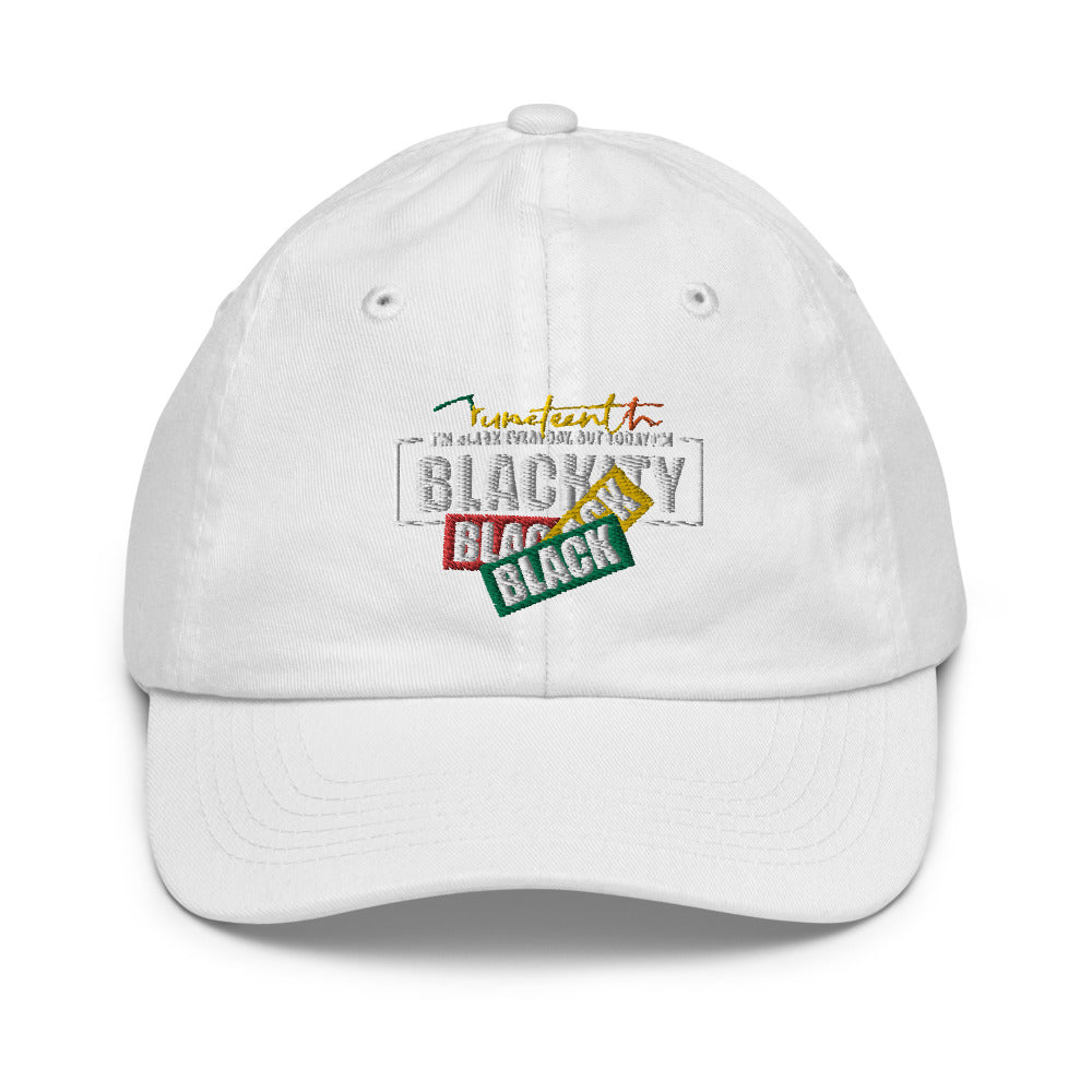 Youth Juneteenth Black Black Baseball Hat